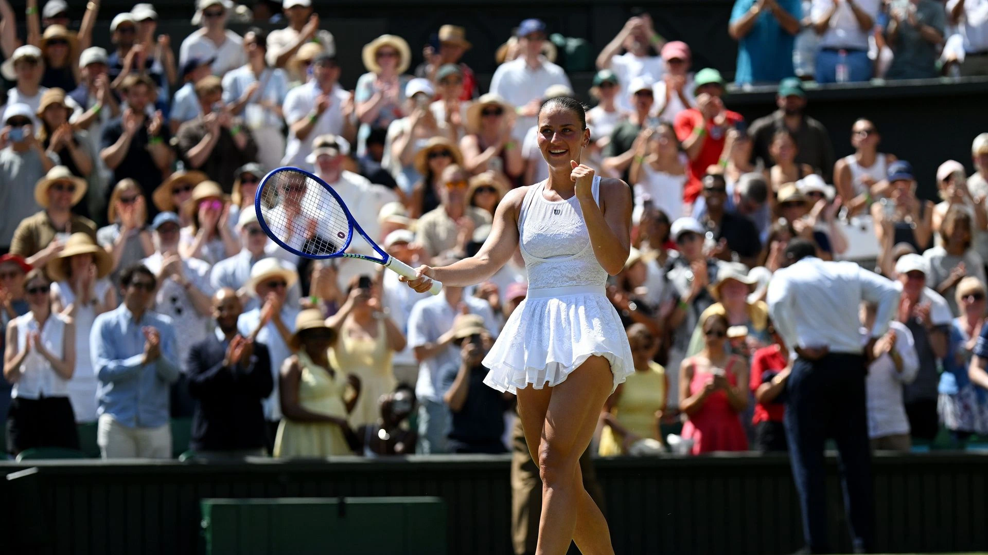 Marta Kostyuk i aktion under Wimbledon Championships 2026