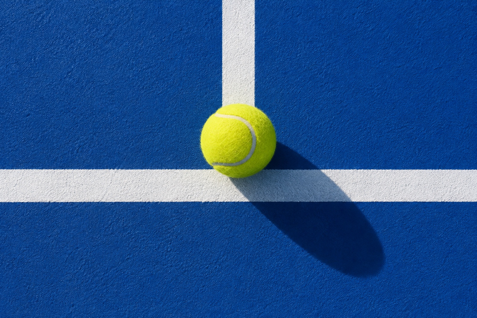 Conceptual illustration of a tennis ball beside an empty service box.